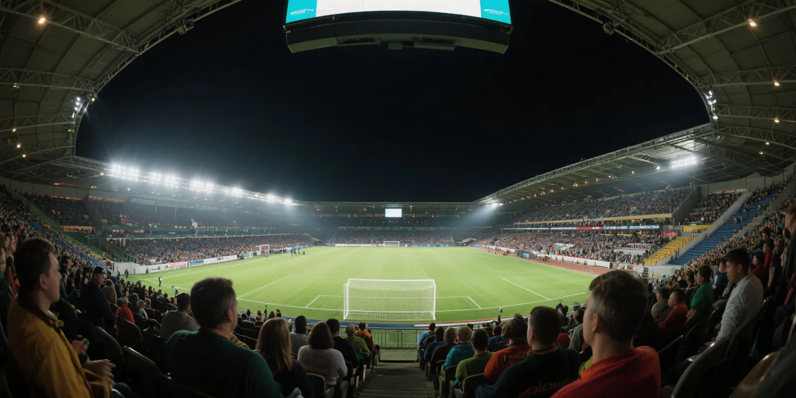 体育场灯光与观众